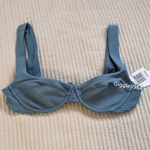 L*Space Nikita Bikini Top Ecorib Slated Glass - Picture 1 of 3